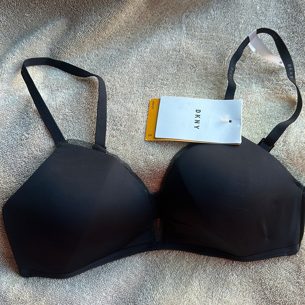 Donna Karan black lace bra bralette size S
